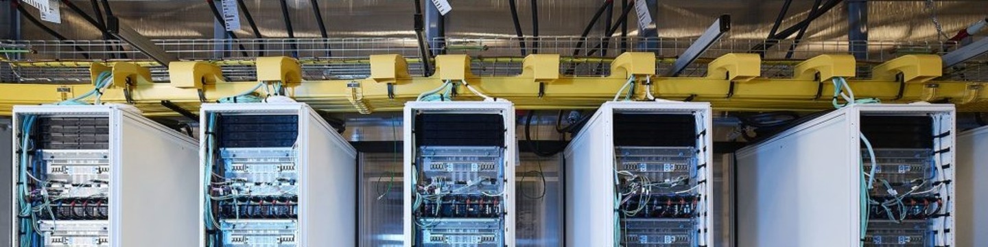 Data center aisle racks at Microsoft (Photo credit: Microsoft)